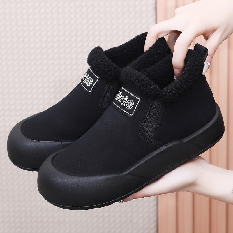 

Жіночі зимові ботильйони в стилі ретро з оксамитовою підкладкою