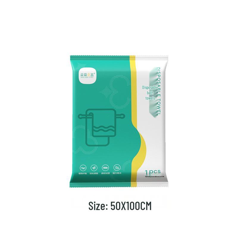 Compressed Pure Cotton Disposable Bath Towel - Thick, Individually Packaged for Travel & Hotel Use Default Color