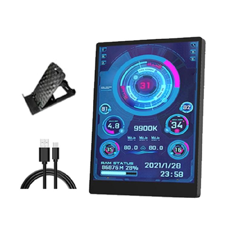 

Metal Secondary Display 3.5Inch Panel USB C Instantly Setups Dynamic Visual Enhancement Tool Multifunction чорний