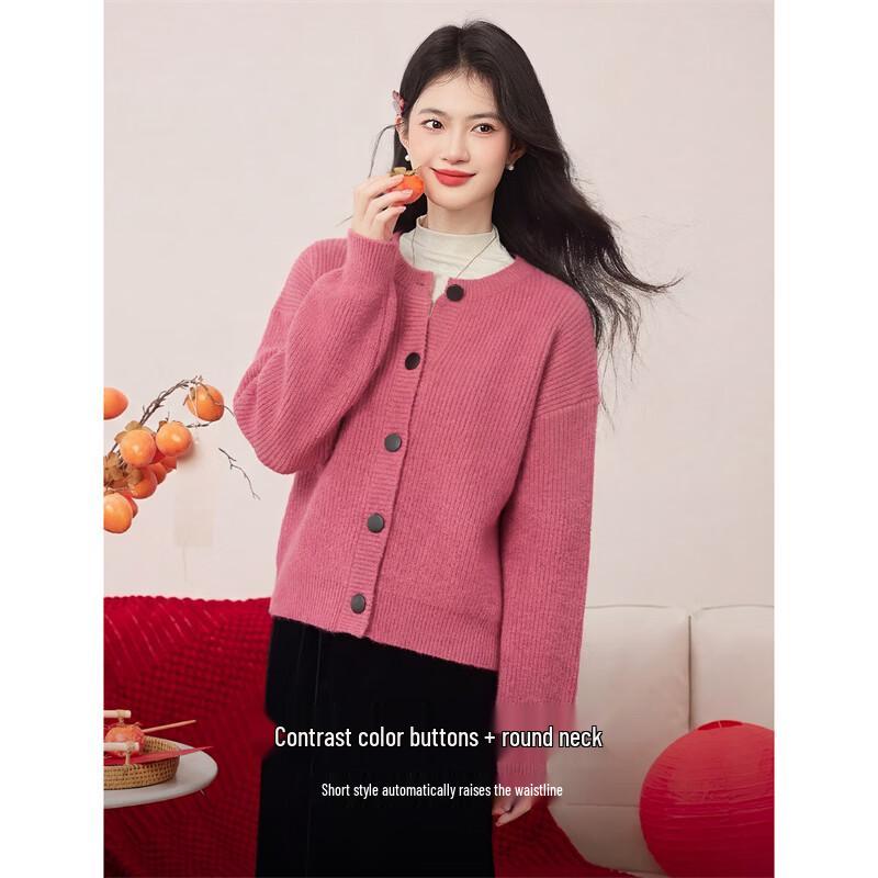 Pink Knit Cardigan F