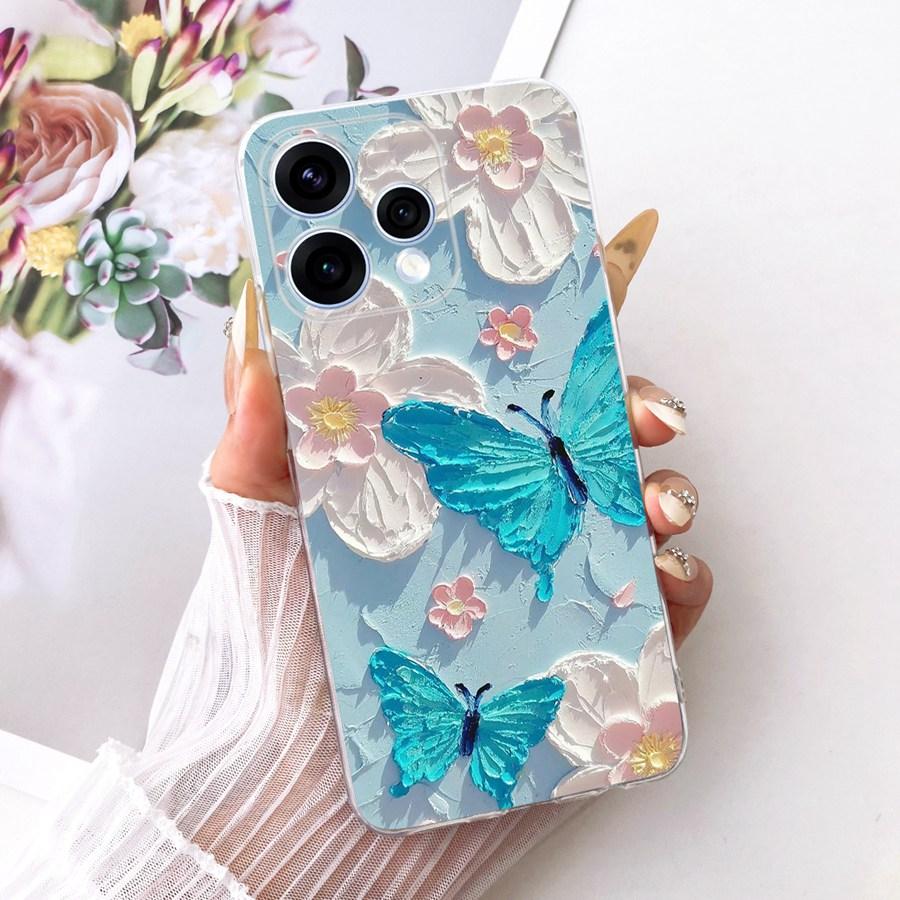 Case For OPPO Reno15 15F Protective Case For OPPO Reno15 F CPH2801 Reno 15  5G Capa Flower Soft Silicon TPU Phone Cover