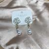 Elegant Long Pearl Earrings Women's Tea Flower Super Fairy Tale Style Jewelry Accessories Perfect Gift