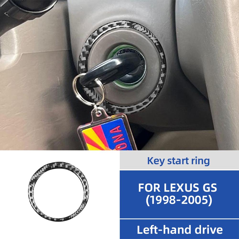 Carbon Fiber Ignition Switch Key Lock Ring for Lexus GS 1998-2005 Interior Moulding One Size