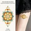 Chinese Style Waterproof Phoenix & Koi Tattoo Sticker - Long-lasting, Aesthetic Dunhuang Design for Arm & Collarbone