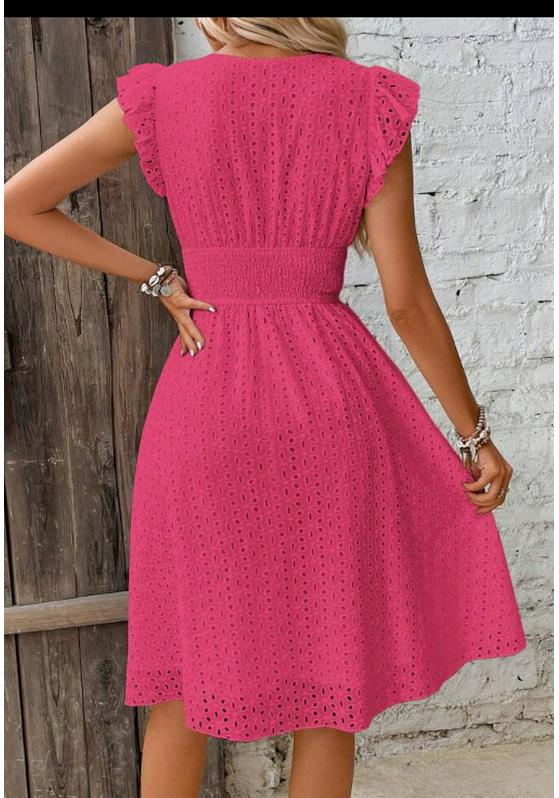 Robe d'été élégante à manches à volants style européen-américain pour femme - Nouveau style multicolore 2026