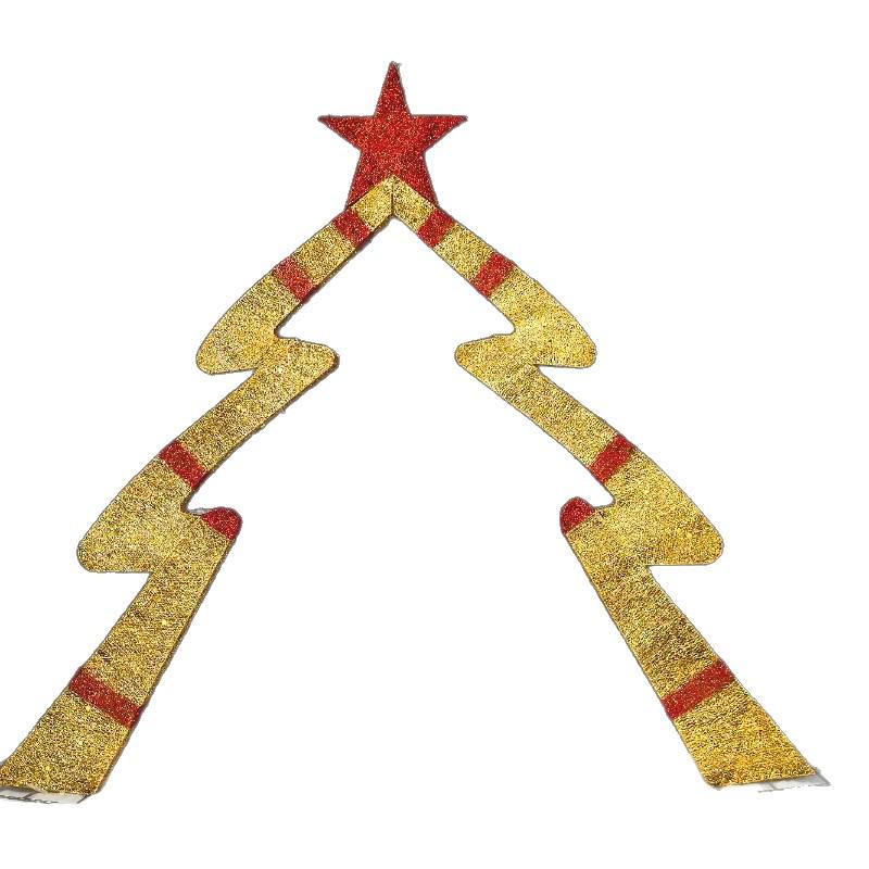Golden Arch Christmas Manger Set: Illuminated Ornaments for Holiday Displays and Outdoor Decorations.