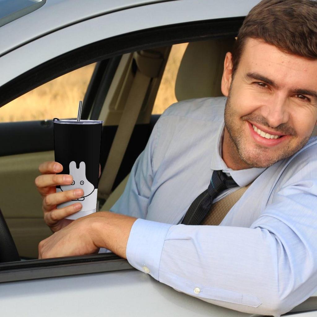 Miffy Coffee Convenience Store Water Direct Stainless with Cute 600ml Tumbler, Mug, Cup, Cup, Insulated, Insulated, Bottle, Drinking, Steel, Lid,