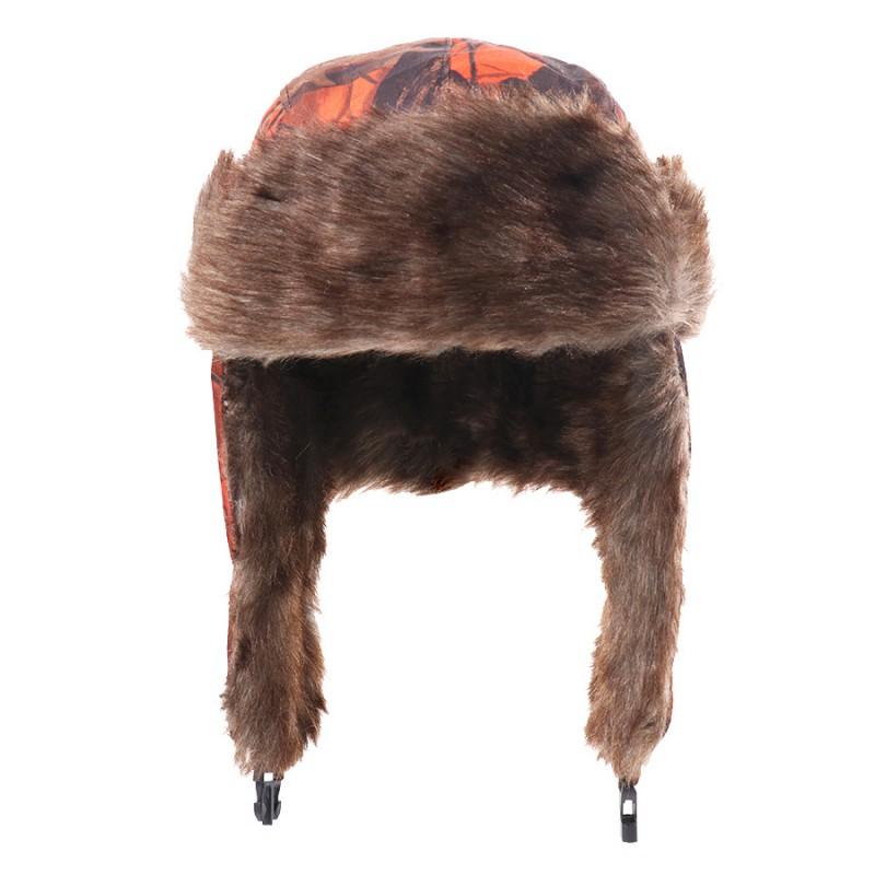 Winter Warm Fleece Lined Camouflage Beanie Hat With Ear Flaps Men Women Cold Weather Outdoor Use