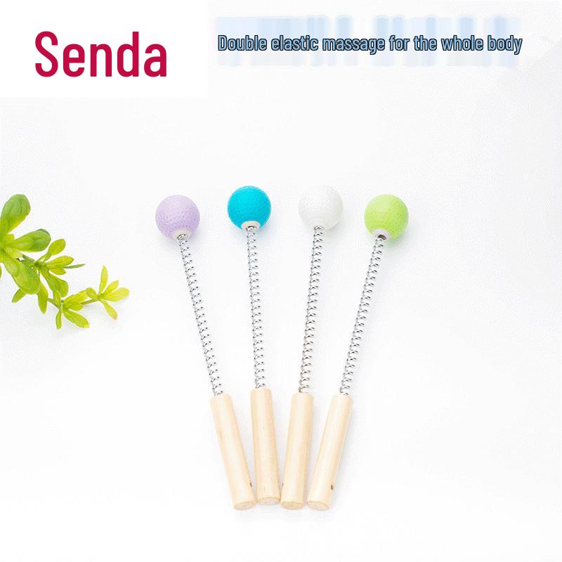 Silicone Golf Ball Meridian Massage Hammer for Back and Fitness фиолетовый