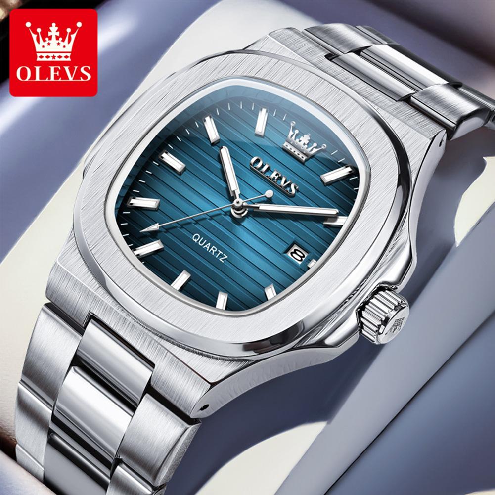 Classic Fashion Quartz Man Watch Luxury Simple Stainless Steel Band Waterproof Casual Date Watches for Mens