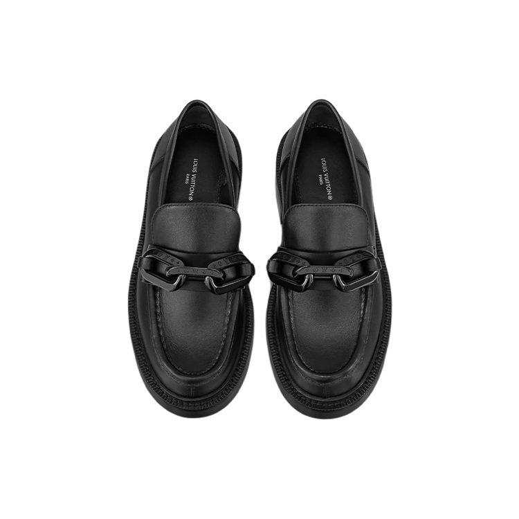 Louis Vuitton Lv Academy Loafers 'Black With Chain' Women's 1A9R6Y