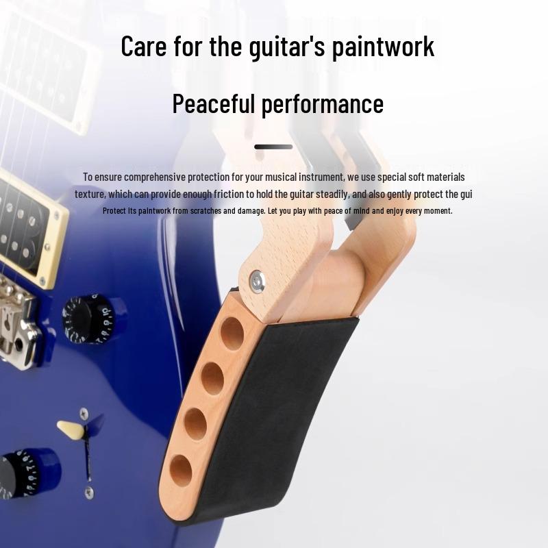 Supporto per Gamba per Chitarra Elettrica e Basso Ergonomico Staffa Regolabile