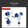 Three-Way Explosion-Proof Industrial Plug Y-Type Aviation Socket 32A/16A Waterproof Converter.