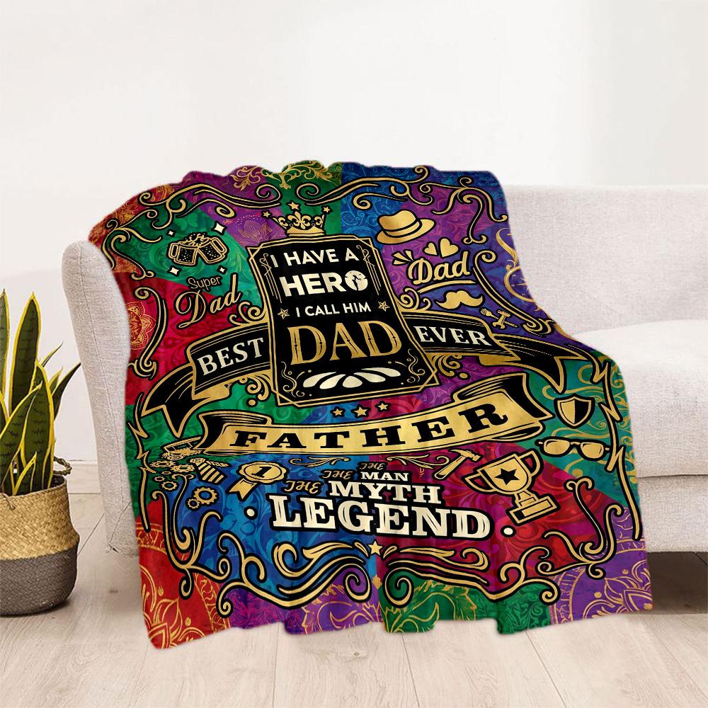 Love You Dad Always Flannel Blanket-Soft and Suitable for Sofas,Beds,Offices,Travel,All Seasons,Great Gift for Holidays and Birthdays.