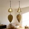Set of 2 Wind Retro Metal Wind Brass and Lucky Feng Shui Decorative Bells for Outdoors and Indoor and Outdoor Use Chimes, Chimes, Copper, Charm,