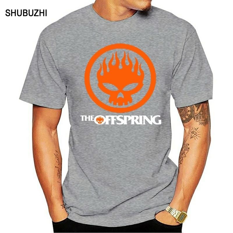 New The Offspring Skull Logo Rock Band Men's Black T-Shirt Size S to 3XL Summer Style Mens T-Shirts
