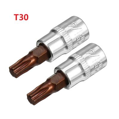 2pcs Bit Socket 1 4 Inch Fit 3 8-inch Drive Ratchet Steel Repair Tool