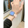 Soft Cute Ice Silk Stripe Elastic Hair Tie Strap for Apple Watch Band Series 11/10/9/8/7 SE Ultra Wrist Bracelets for iWatch 49/46/45/44/42/41/40/38mm