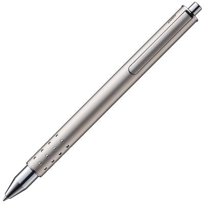 Pix roller LAMY Swift Palladium Pix roller elegant cu scriere netedă Lățimea liniei corpului metalic durabil B Rezervă rollerball albastru LAMY M 66