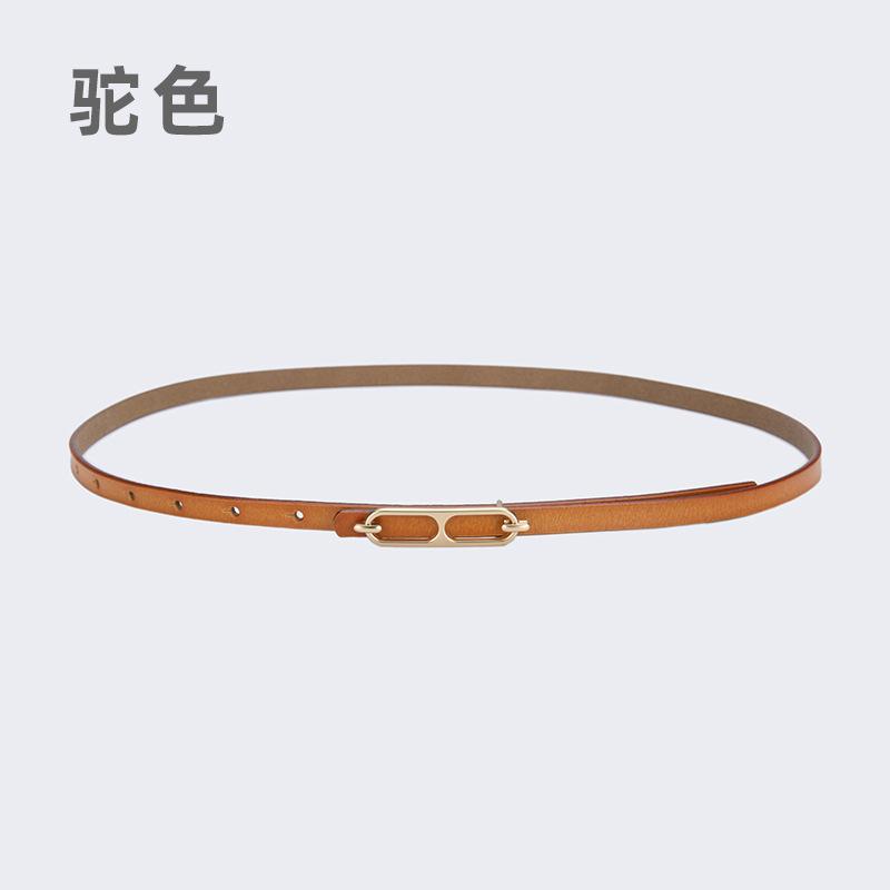 

Простой кожаный тонкий пояс декоративная цепочка на талию для женского костюма с пальто, свитером, джинсами 105cm