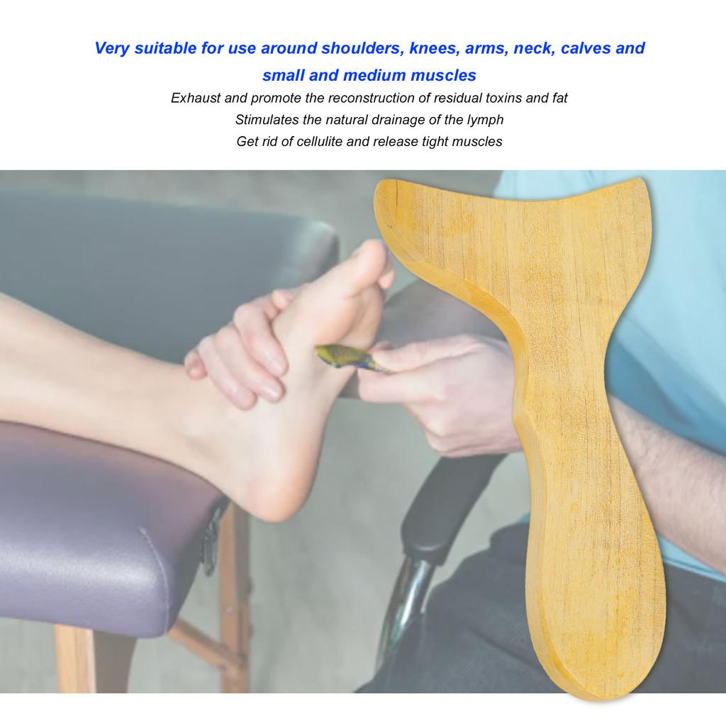 Gua Sha-Brett aus Holz zum Schaben, Lymphdrainage-Werkzeug für die SPA-Akupunkturtherapie
