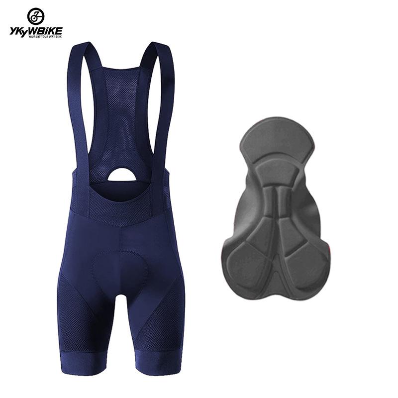 

Мужские летние велошорты с лямками YKYWBIKE - Дышащие, Влагоотводящие, Дизайн с вырезами. 2X-Large (XXL)