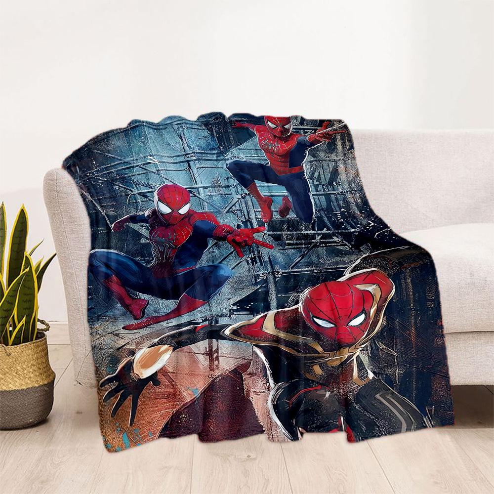 1pc Spider-Man City Blanket Soft and Warm for Sofa Office Camping Travel Livingroom Great Gift for Friends and Family Comfortable
