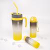 Durable Frosted Gradient Plastic Sports Water Cup Set