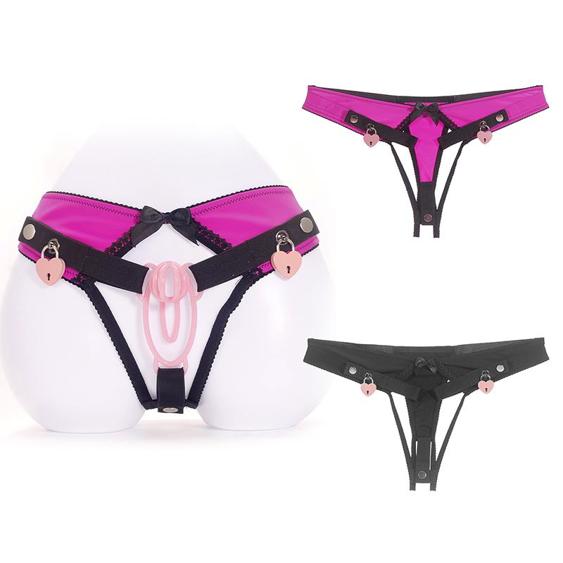 Anti-Falling Harness For Male Chastity Cage Sissy Training Lockable Thong Chastity Panties Penis Ring Cock Belt Sex Toys For Men