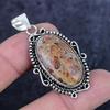 Natural Asteroid Jasper Gemstone 925 Sterling Silver Jewelry Pendant 2.05" ETC-14231