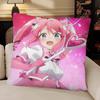 Anime Mahou Shoujo Ni Akogarete Hanabishi Haruka Pillow Case Fashion Square Pillowcase Bedroom Sofa Room Ins Decoration Leisure
