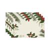 4PCS Linen-like Christmas Tree Placemats Anti-slip Tableware Insulated Mats  New Year