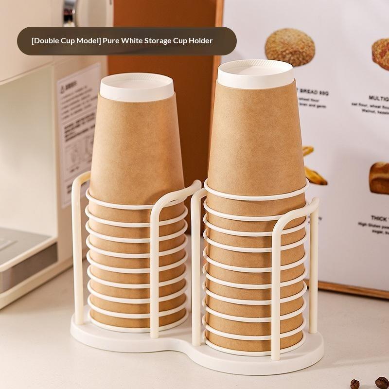 Disposable Cup Holder Multi-Function Coffee Cup Organizer Desktop Teacup Storage Rack Decor Stand For Home Countertop Use