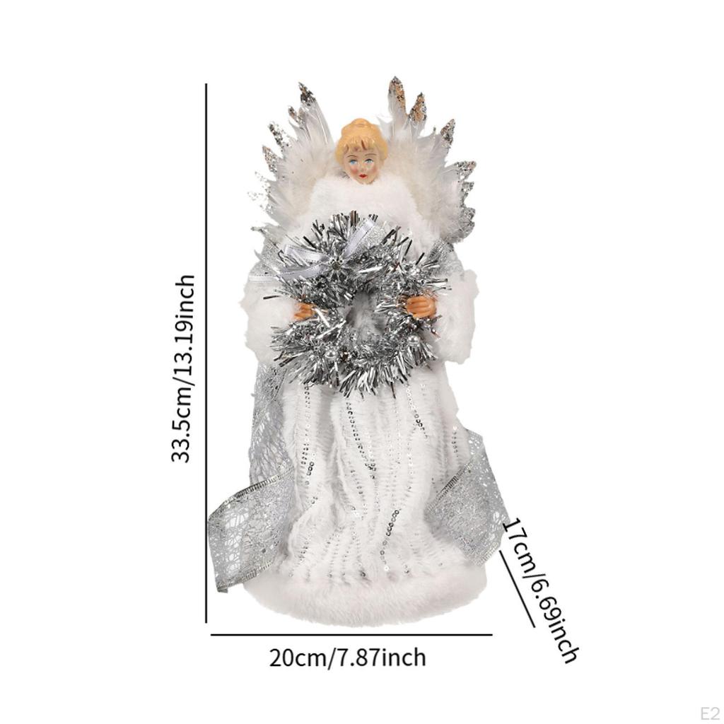 Angel Doll for Christmas Tree Top Decoration with Wing Holiday Gathering