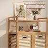 Multi-layer Bamboo Storage Cabinet for Bedroom: Toy and Clothes Organizer, Drawer and Shelf Unit