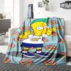 1Pc Bart Simpson Donuts Blanket Soft Throw Blanket For Home Bedroom Bed Sofa Travel Office Solid Christmas Blanket