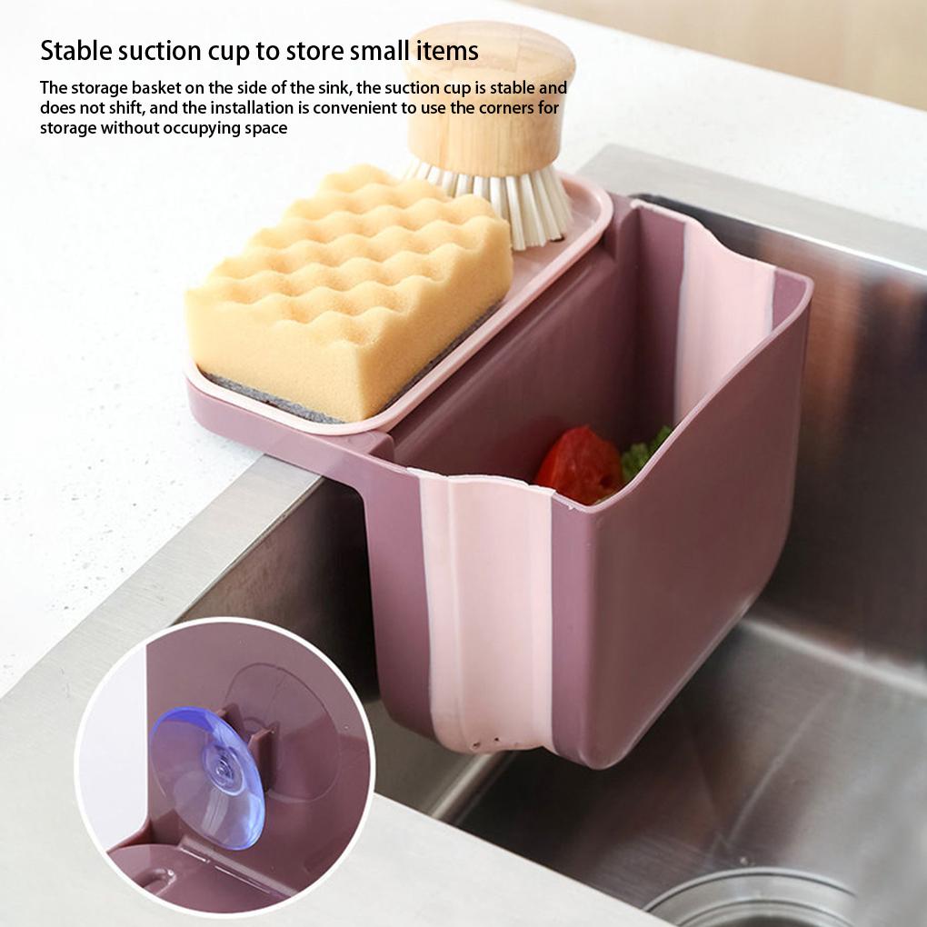 Küchenspülen-Sieb Verstopfungsfreier Abflusskorb Essensfänger Haushalt Geschirrspülen Hängender Schwamm-Aufbewahrungshalter Abtropfgestell