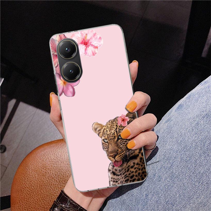 Pink Leopard Print Phone Case For Xiaomi Poco X7 X6 X5 Pro F7 Ultra Redmi 15C 15 13C 13 12C 12 10 10A 10C 9 9A 9C 9T Cover Poco