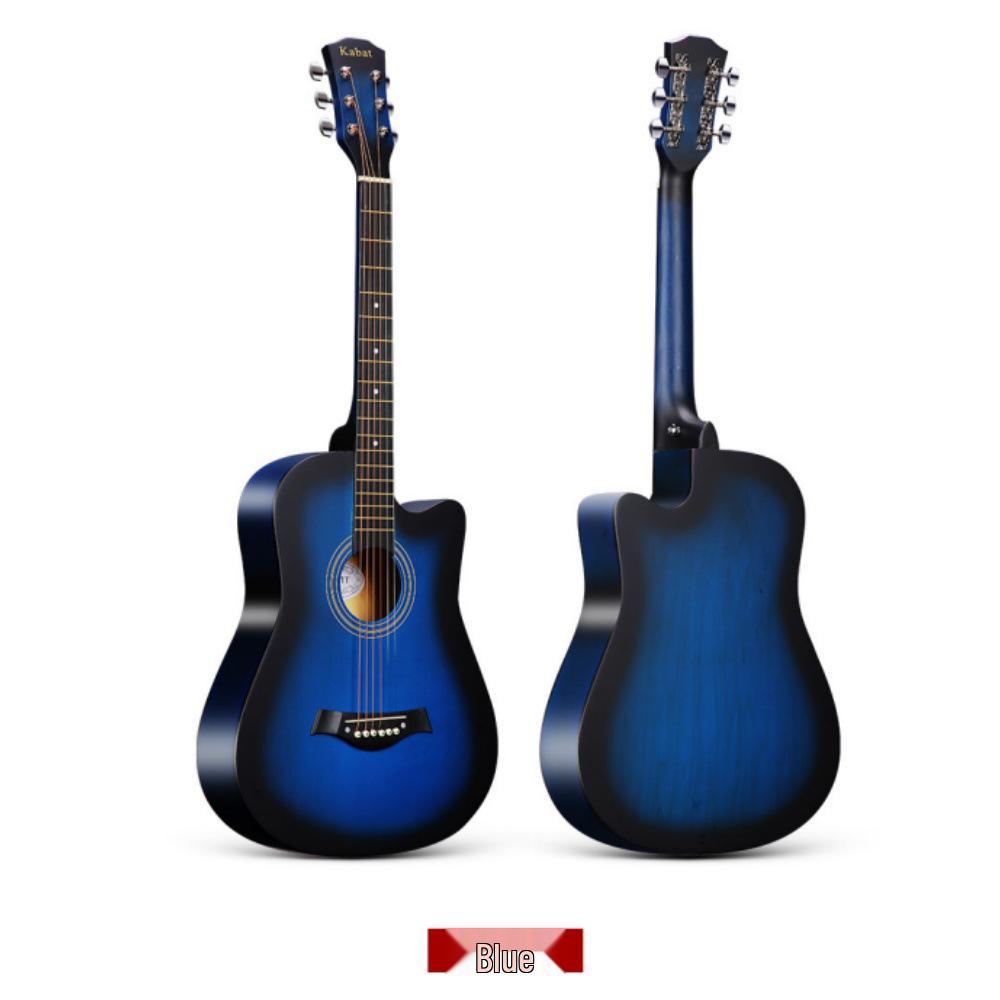 38-inch Wooden Folk Guitar for Beginner Practice