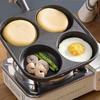 Cast Iron 4-Hole Frying Pan for Burgers, Eggs & Pancakes - Universal Induction Cooker Safe