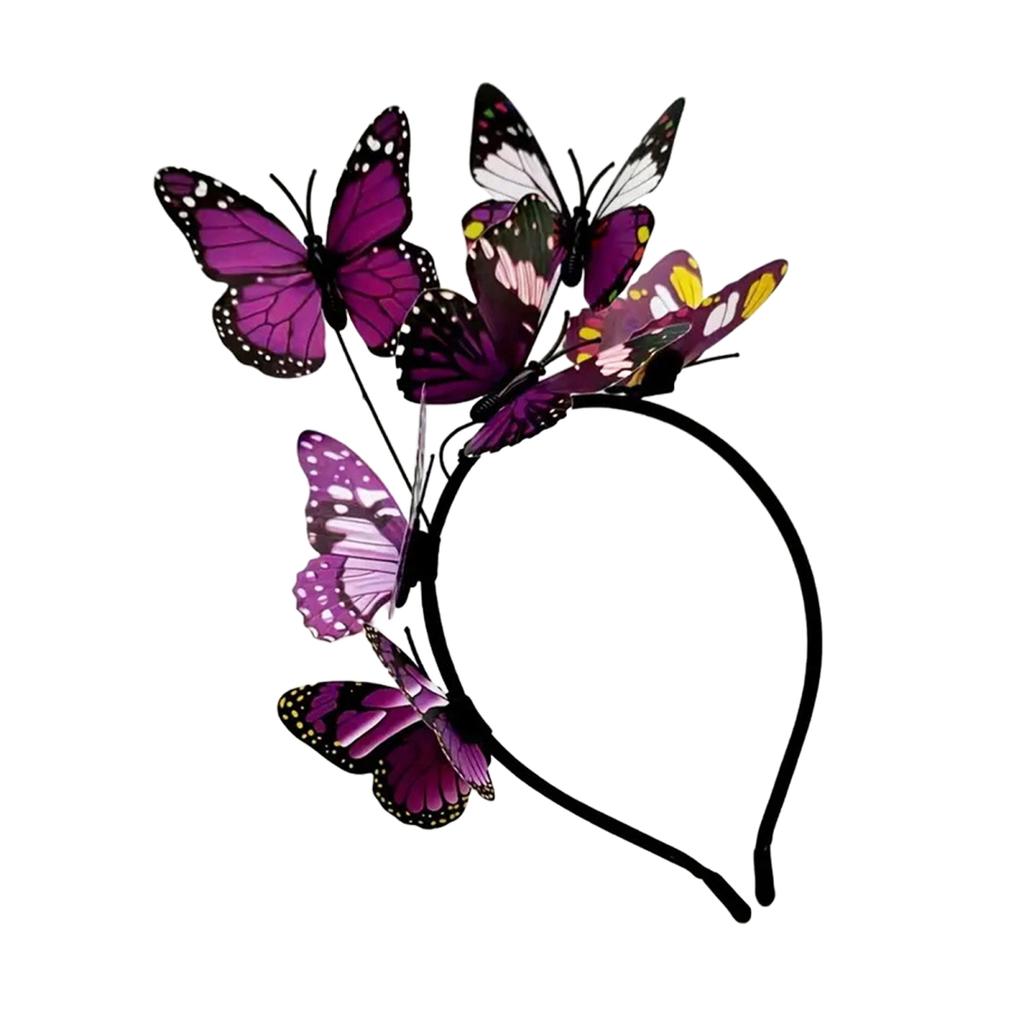 Yousheng Kobiety Opaska Kolorowe Motyle Dekoracja Ślubna Opaska Do Włosów Imprezy Cosplay Halloween Akcesoria Do Włosów