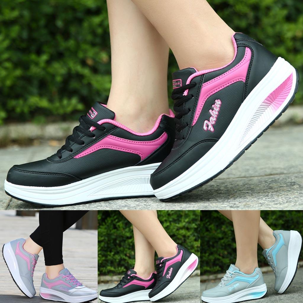 Buy Fashion Women Casual Platform Breathable Sneakers Student Running