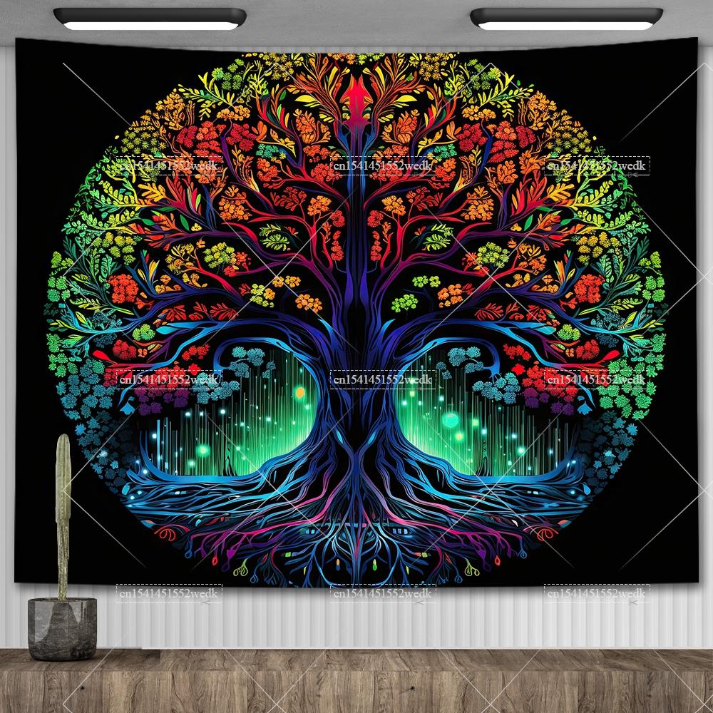 Celtic Tree of Life Tapestry Wall Hanging Room Decor Aesthetic Yoga Mats Landscape Tapestrys Wall Art Decorative Altar Cloths