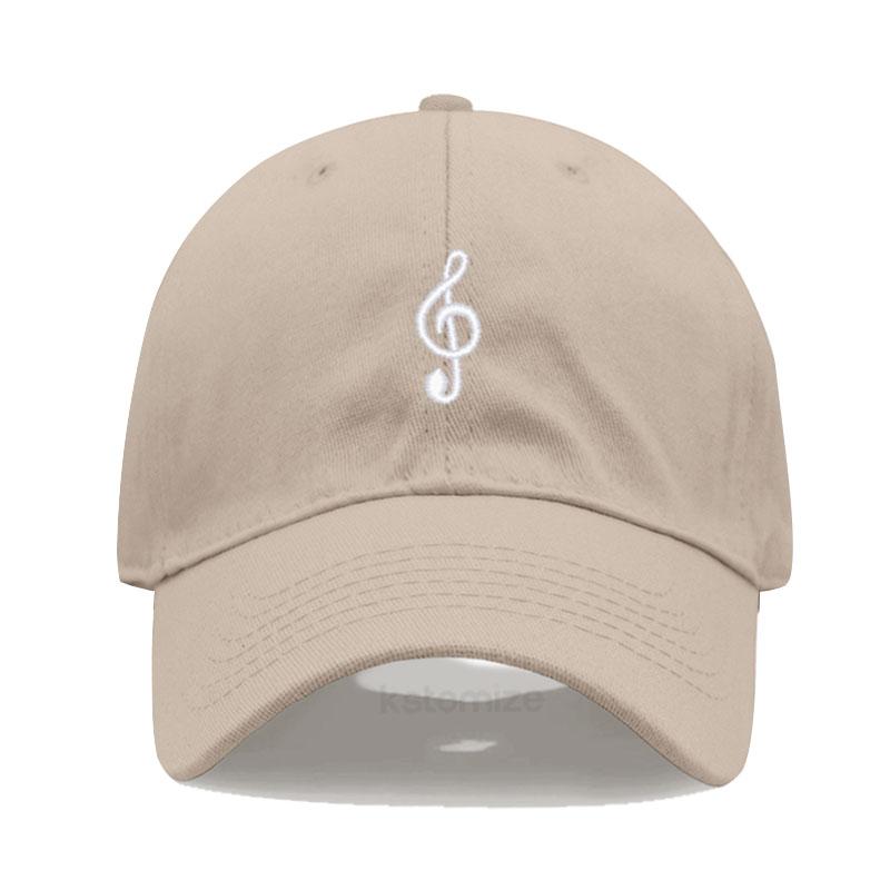 Unisex Soft Cotton Dad Hat Musical Note Embroidery Baseball Cap For Women Men Adjustable Unisex Casual Sports Caps