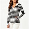 Women's Fashion Zip Up Hoodie Lightweight Long Sleeve Hooded Jacket with Pockets and Printed Design for Sun Protection