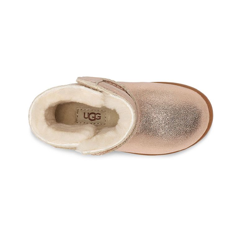 UGG Keelan Metallic Glitter Sheepskin Snow Boots Kids Boots Rose-Gold 1123351T-RGL
