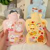 PVC Cartoon Hot Water Bottle: Plush Mini Hand Warmer with Water Injection