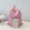 Schachbrett-Laptop-Rucksack für Damen - Modischer Print-Umhängetaschen-Set, Mehrere Taschen, Verstellbare Träger, Campus-Pendler-Essentials