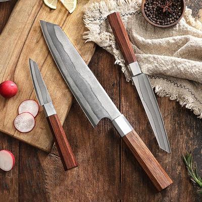 Japanese Knife Clad Steel Kitchen Boning Knives Fruit Slicing Knife Meat Cleaver Cutter