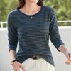 Navava Women Casual STripe Round Neck Long Sleeve T shirT nT3197